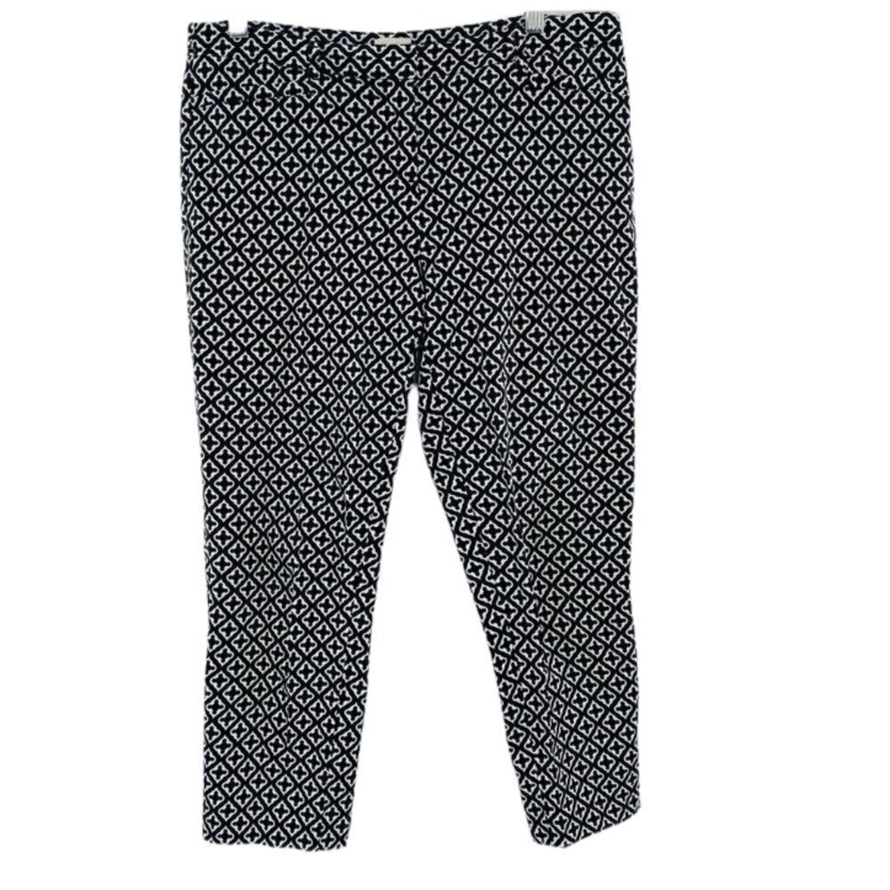 LAUNDRY by SHELLI SEGAL Geometric Cropped Casual Pants
